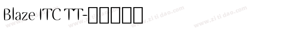 Blaze ITC TT字体转换